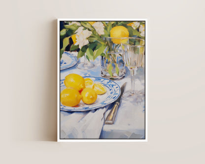 Bowl Of Lemons Canvas
