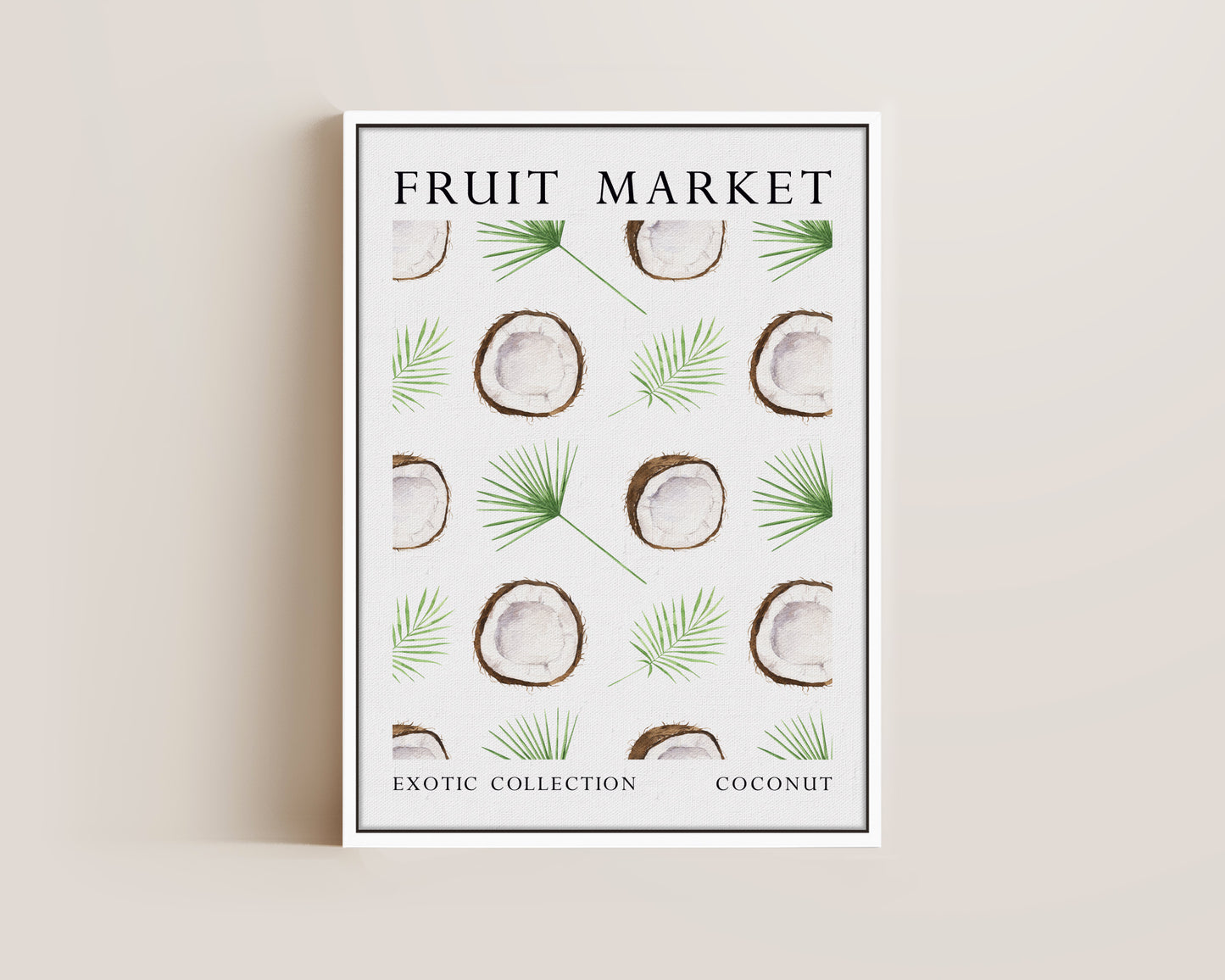 Fruit Market Coconut Canvas