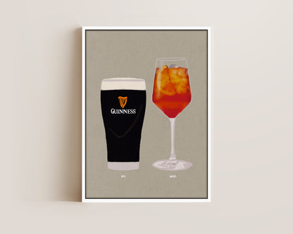 Guinness & Aperol Spritz Canvas