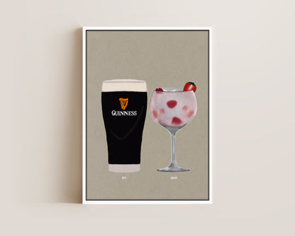 Guinness & Pink Gin Canvas