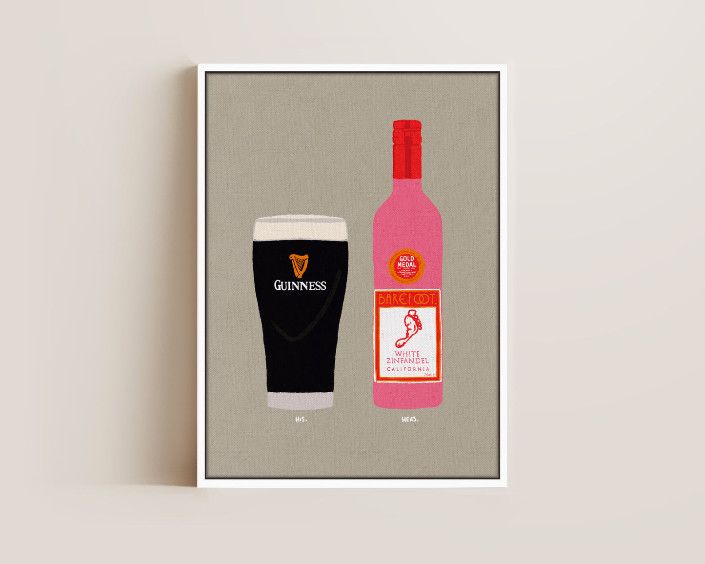 Guinness & White Zinfandel Canvas