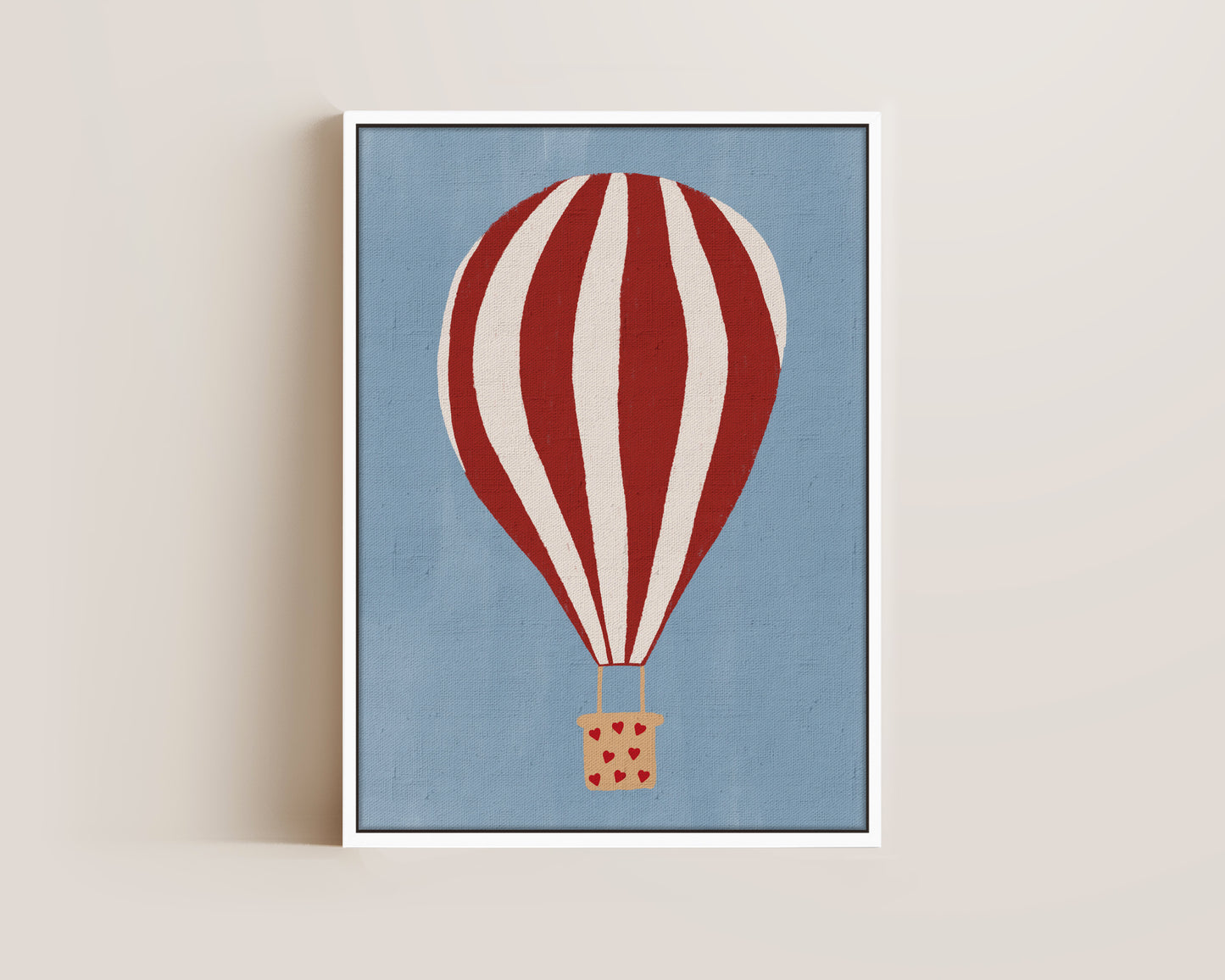 Hot Air Balloon Hearts Canvas