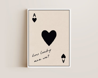 How Lucky Are We Black Canvas