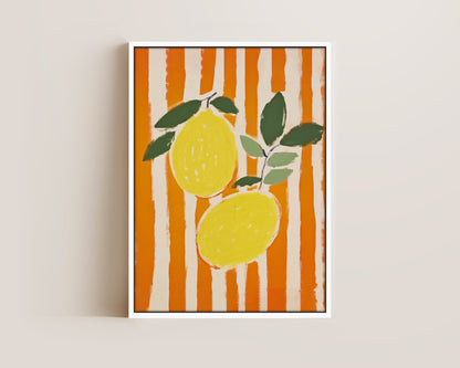 Striped Lemons Canvas