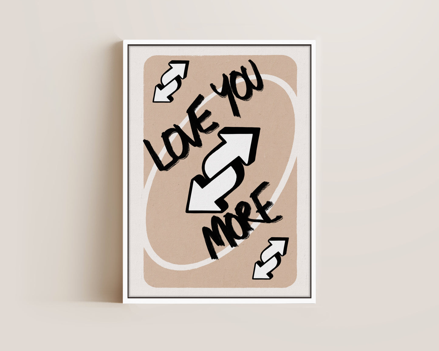 Love You More Neutral Canvas
