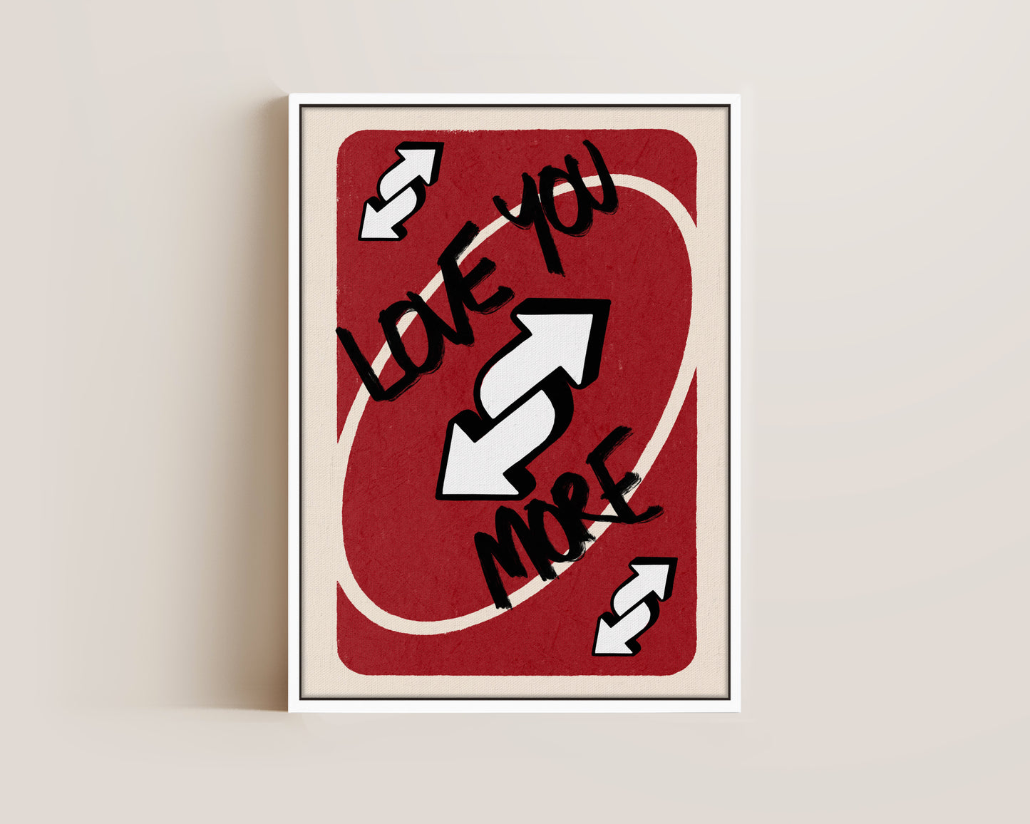 Love You More Red Canvas
