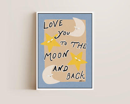 The Moon & Back Canvas
