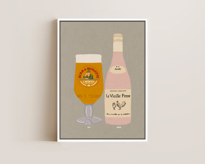Moretti & Chicken Wine Canvas