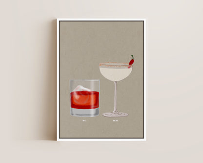 Negroni & Spicy Marg Canvas