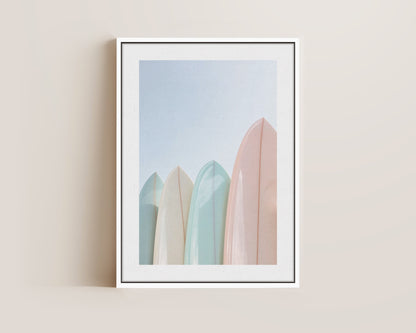 Pastel Surfboards Canvas