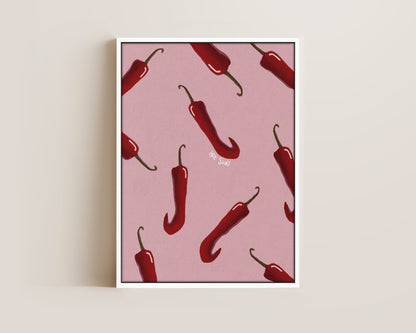 Pink Chillis Canvas