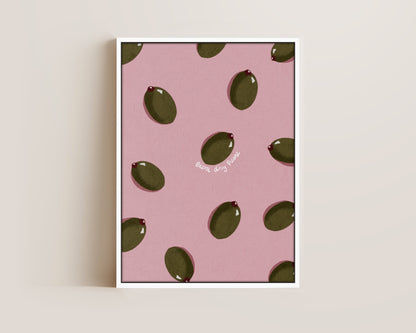 Pink Olives Canvas
