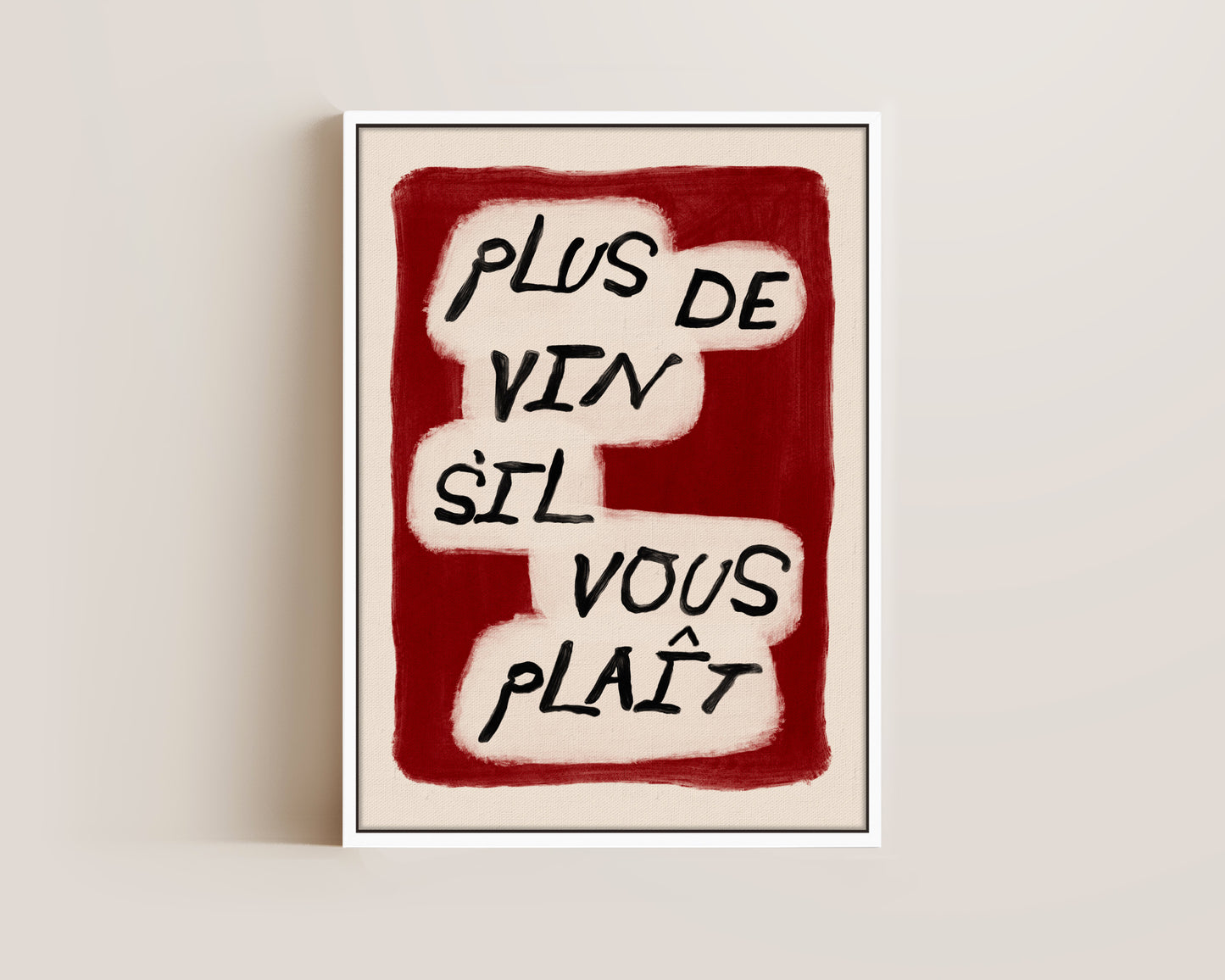 Plus De Vin Canvas
