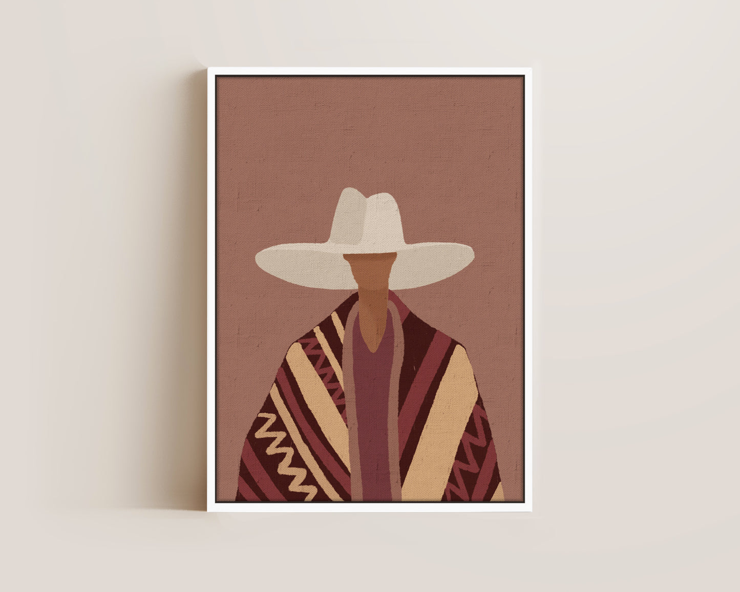 Poncho Cowgirl Canvas