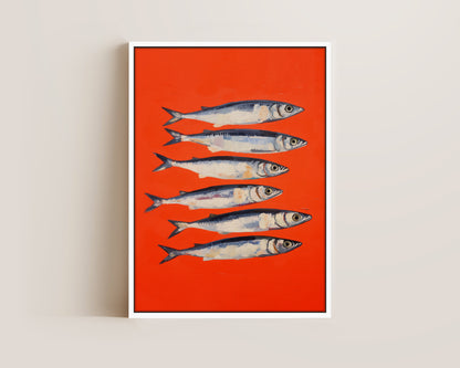 Red Sardines Canvas