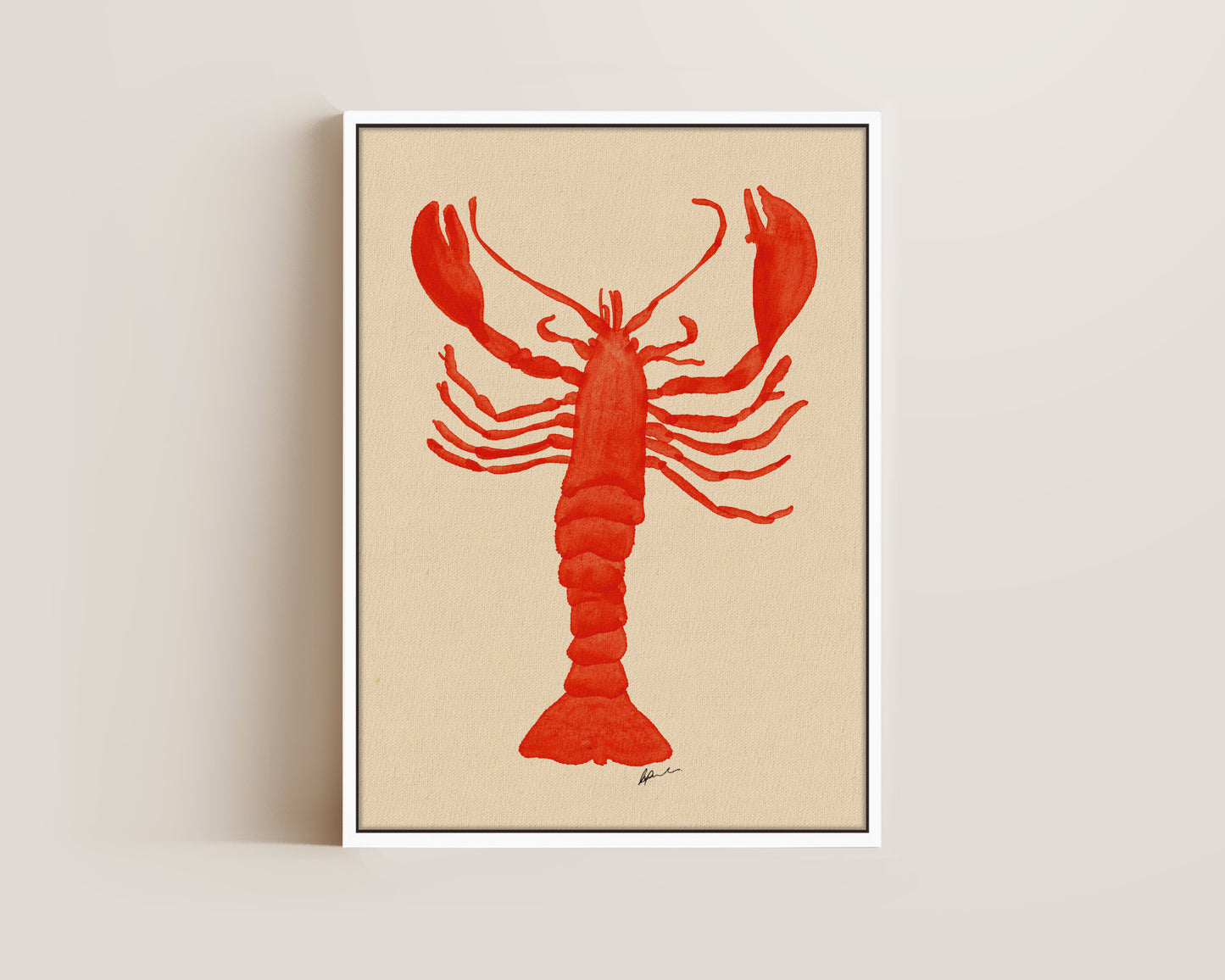 Watercolour Lobster Canvas