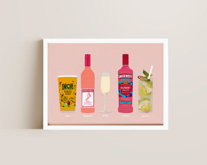 Five Drink Print