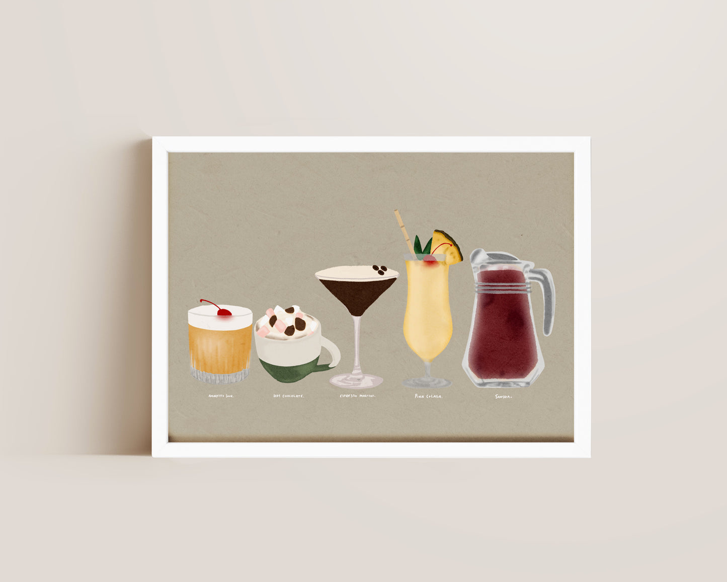 Five Drinks Print