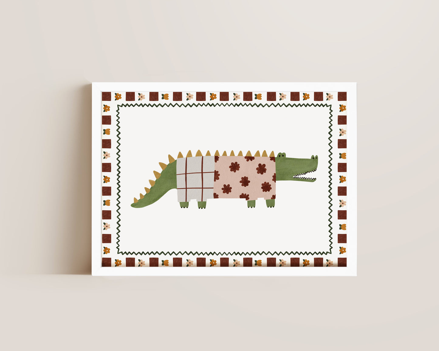 Boho Crocodile Print