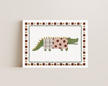 Boho Crocodile Print