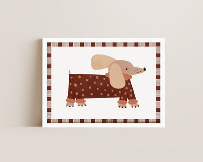Polka Dot Dog Print