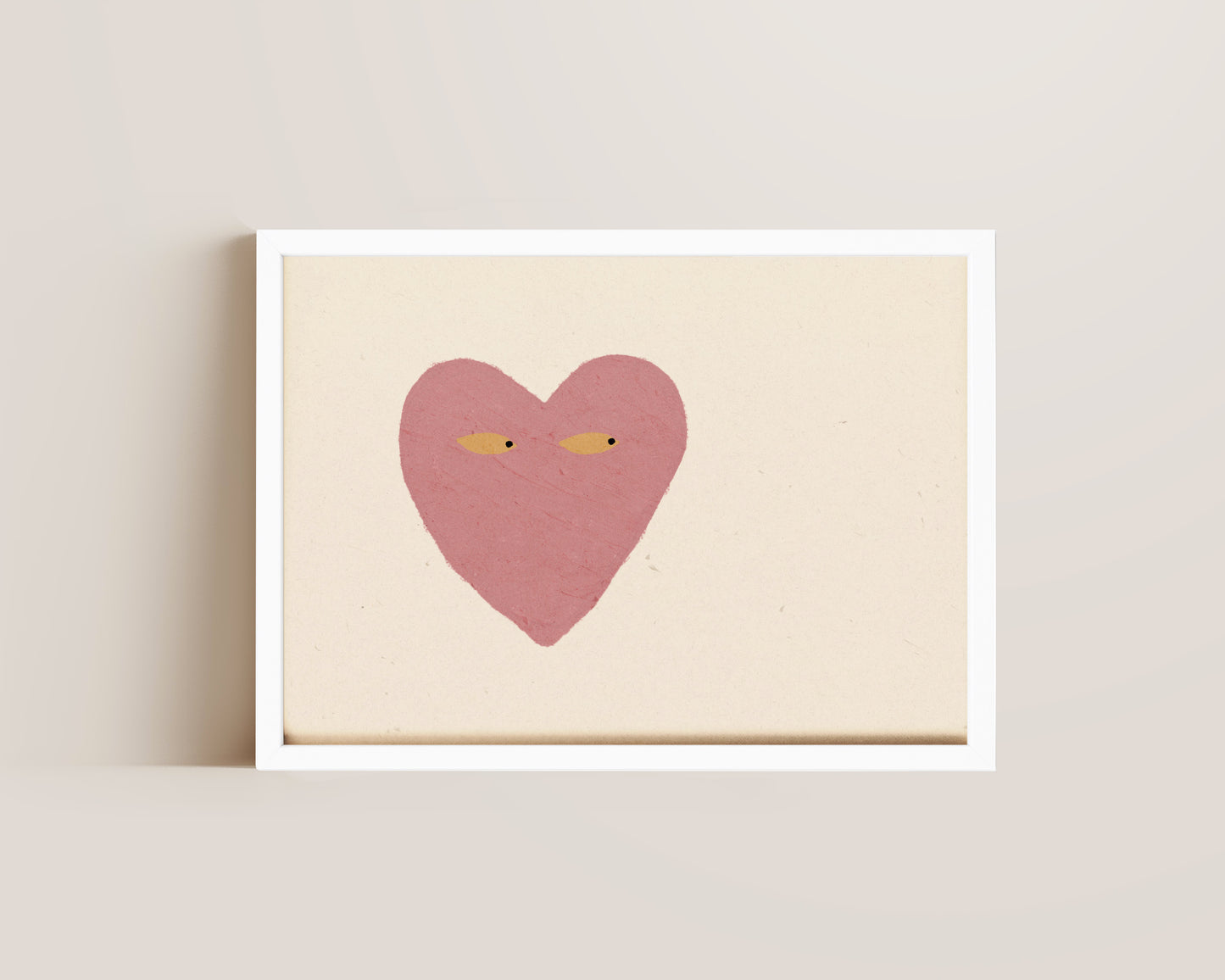 Pink Heart Side Eye Print