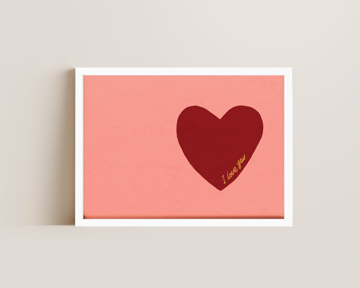 I Love You Heart Print