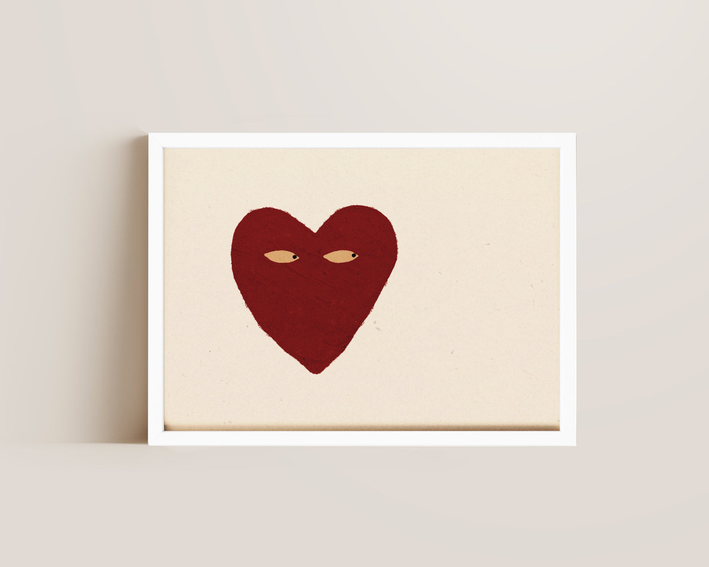 Love Heart Side Eye Art Wall Art Print