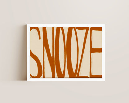 Snooze In Burnt Orange Print