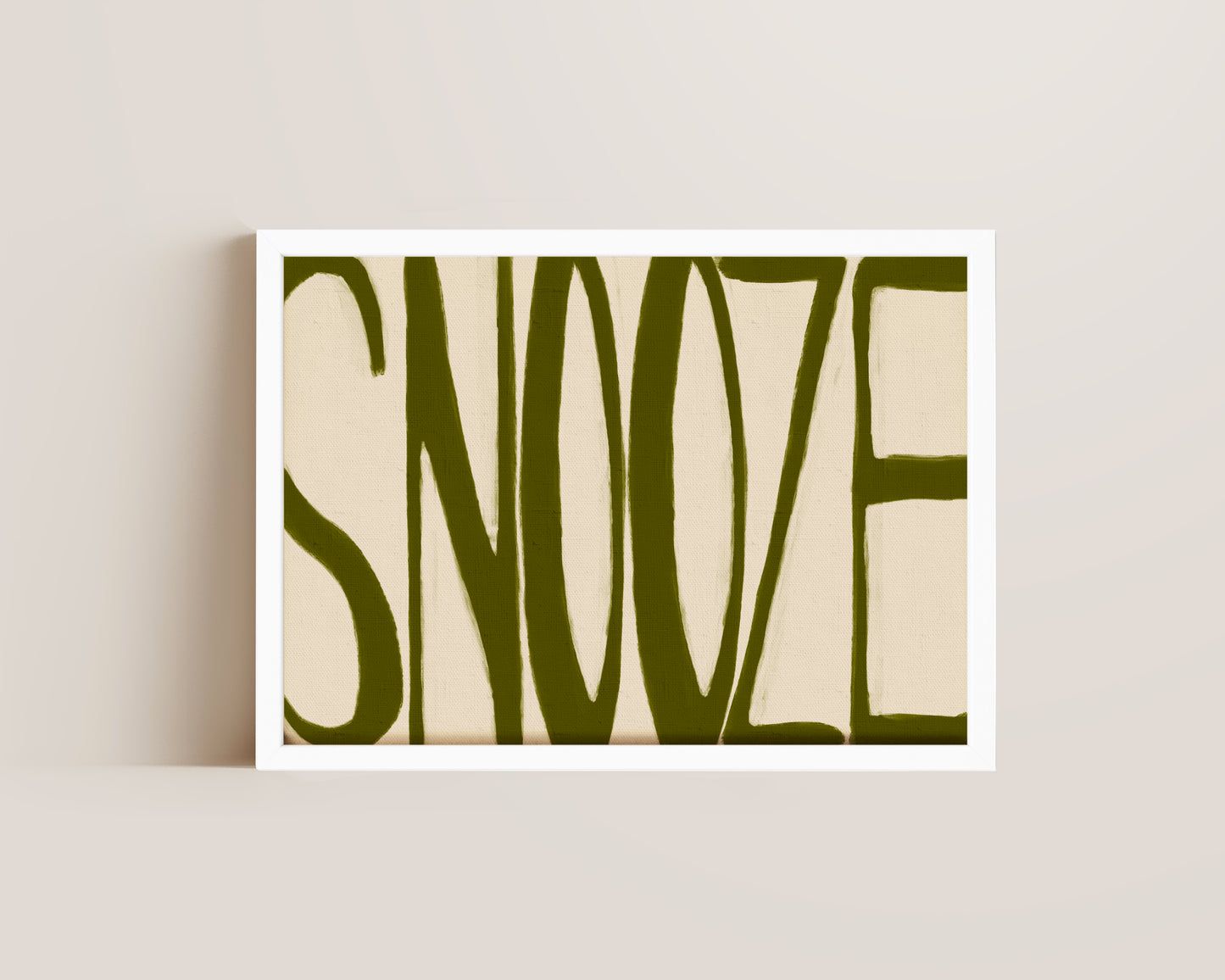 Snooze In Olive Print