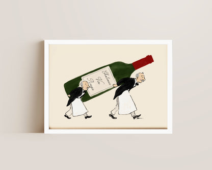 Wine Waiters Print