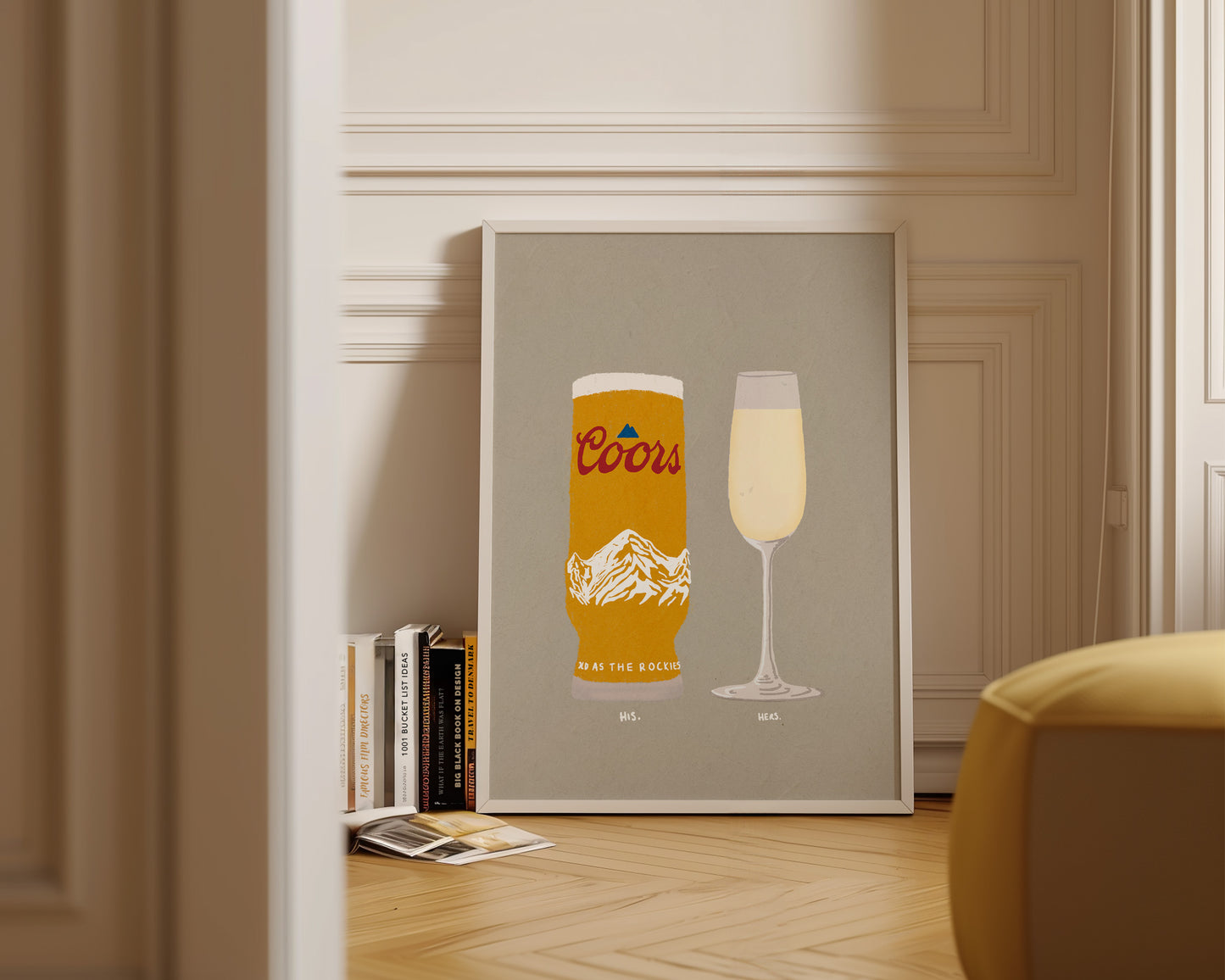 Coors & Prosecco Glass Print