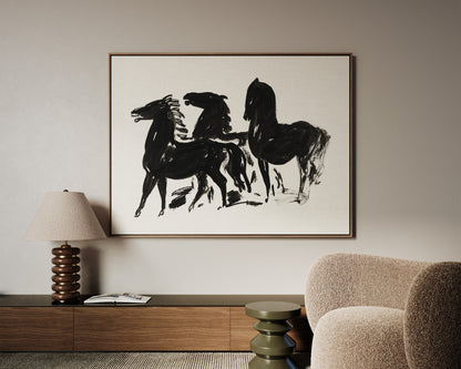 Three Horses Canvas