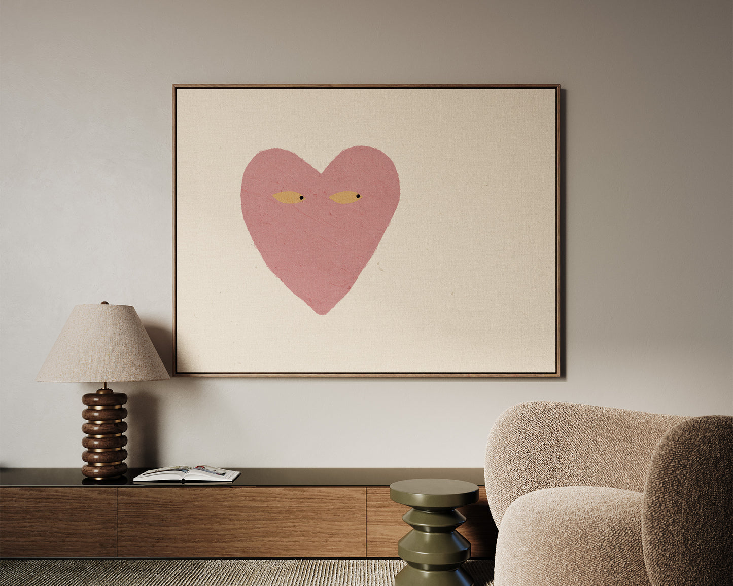 Dusty Pink Side Eye Canvas