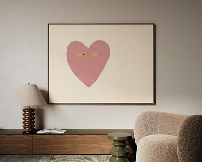 Dusty Pink Side Eye Canvas