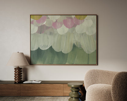 Forest Green & Pink No. 4 Canvas