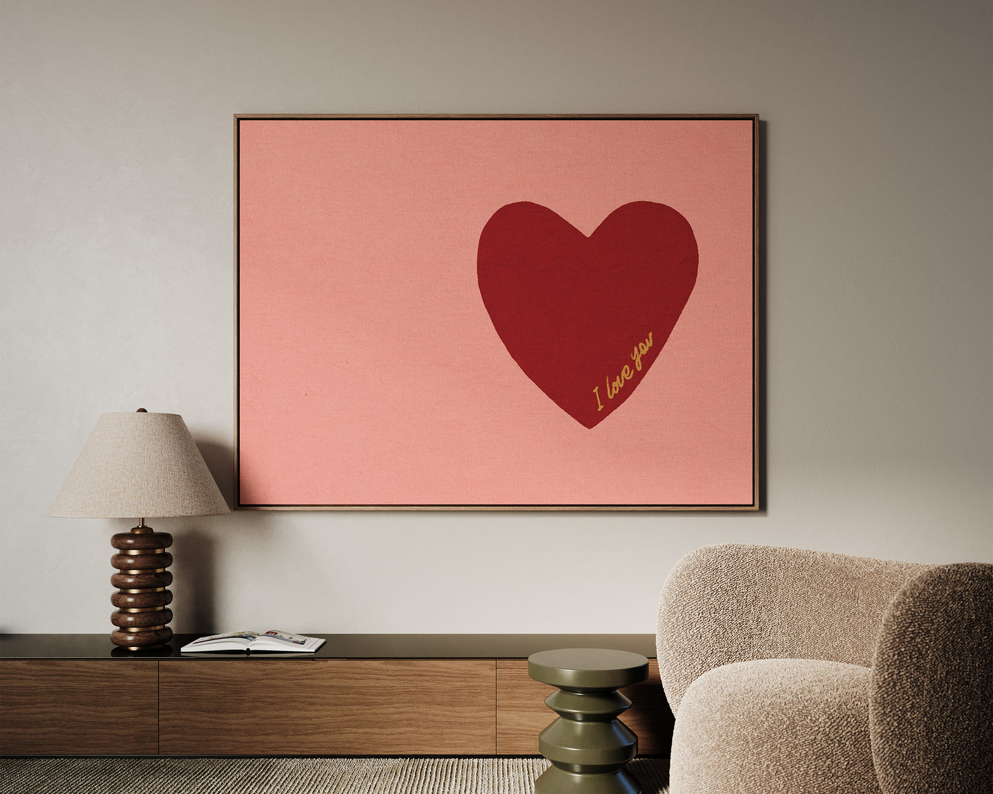 I Love You Heart Canvas