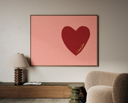 I Love You Heart Canvas