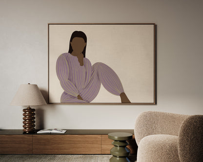Purple Striped Lady Canvas