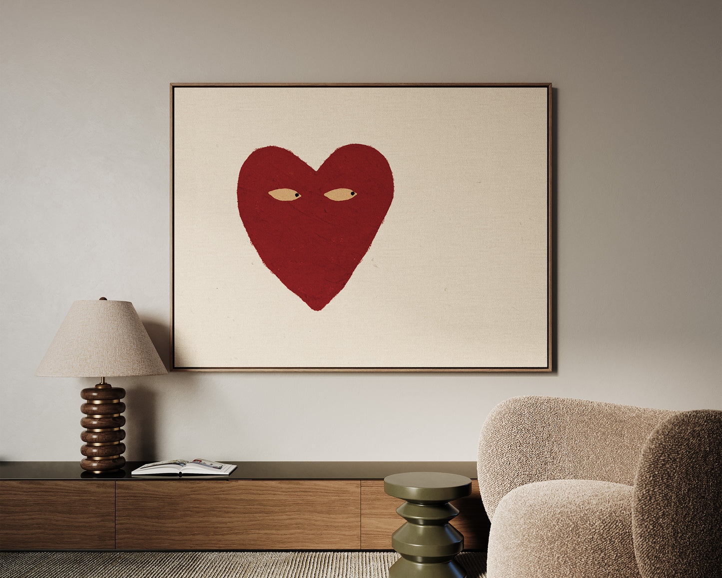 Love Heart Side Eye Canvas