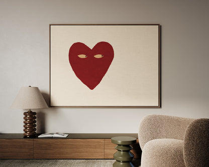Love Heart Side Eye Canvas