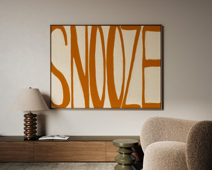 Snooze Burnt Orange Canvas