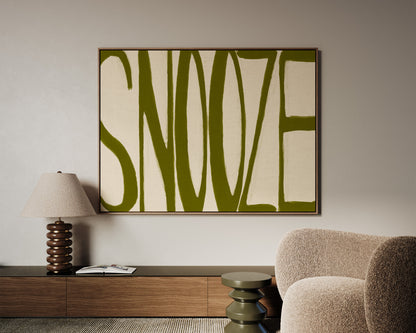 Snooze Olive Canvas
