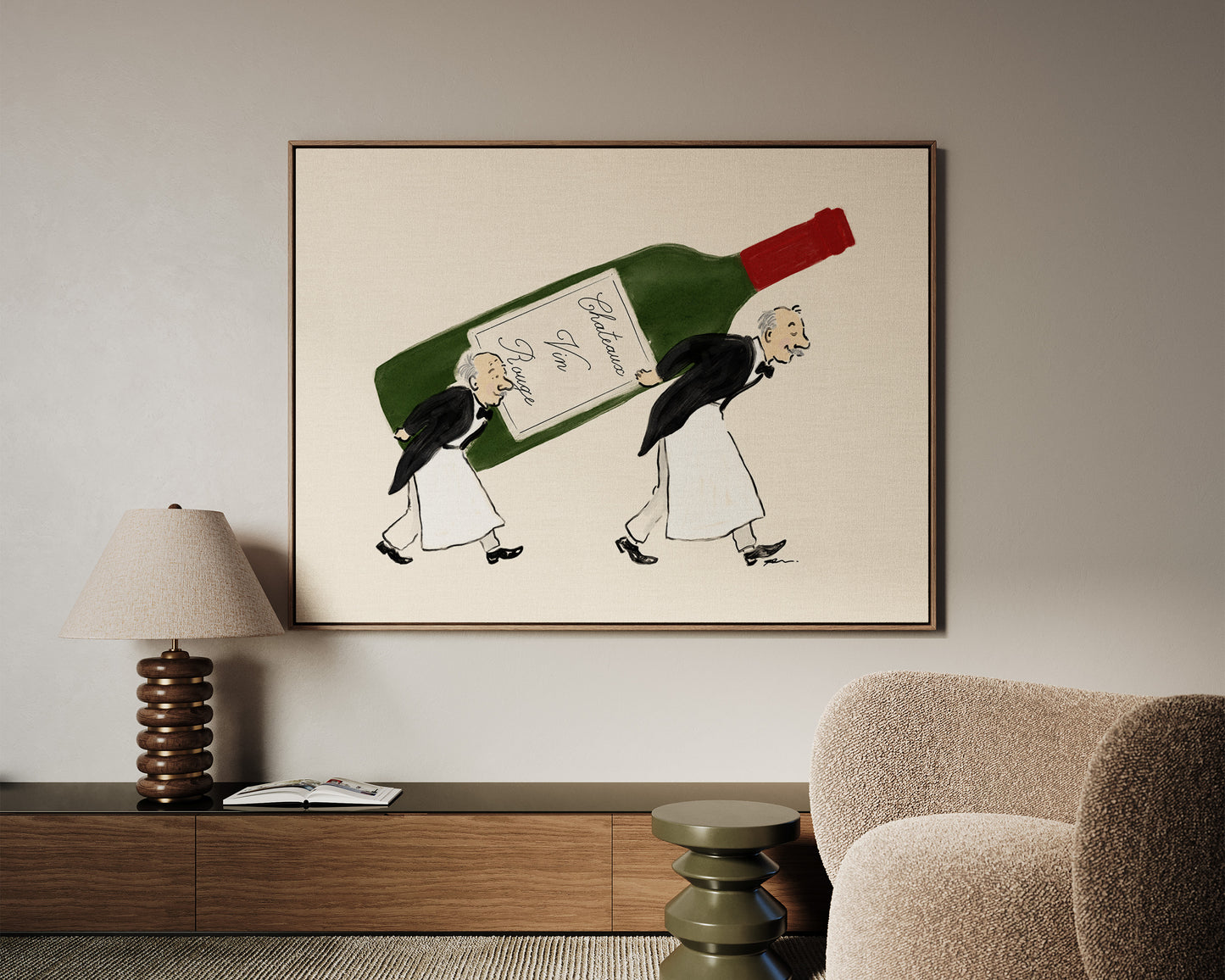 The Wine Waiters Canvas