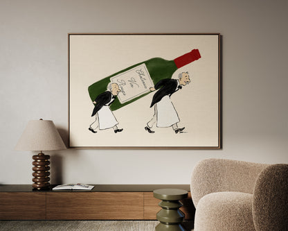 The Wine Waiters Canvas