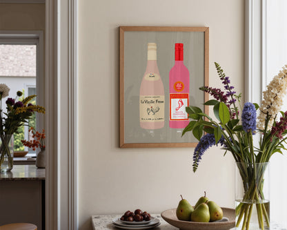Chicken Wine & White Zinfandel Print