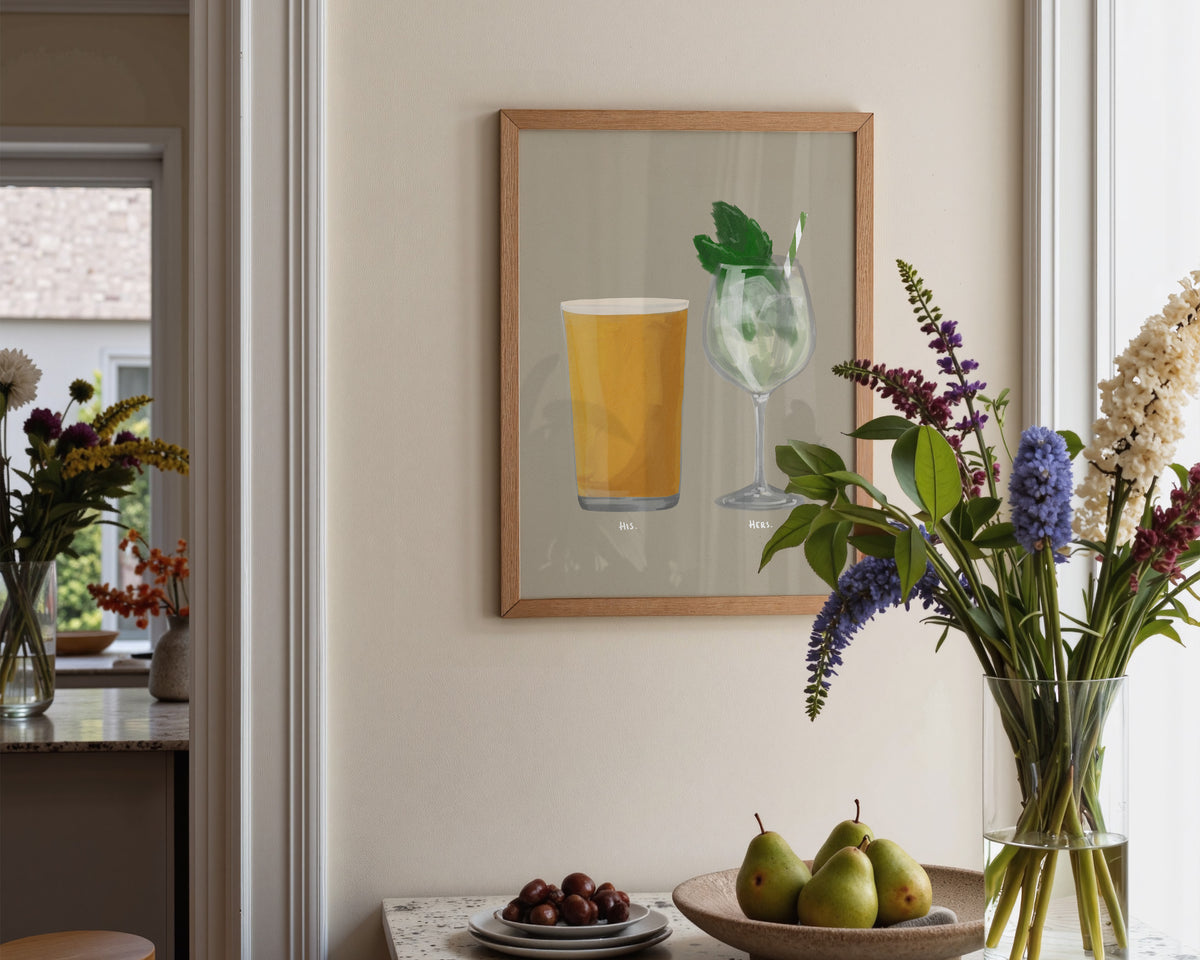 Cider & Hugo Spritz Couples Drink Print