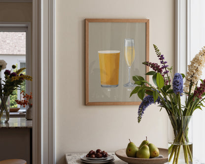 Cider & Prosecco Couples Drink Print