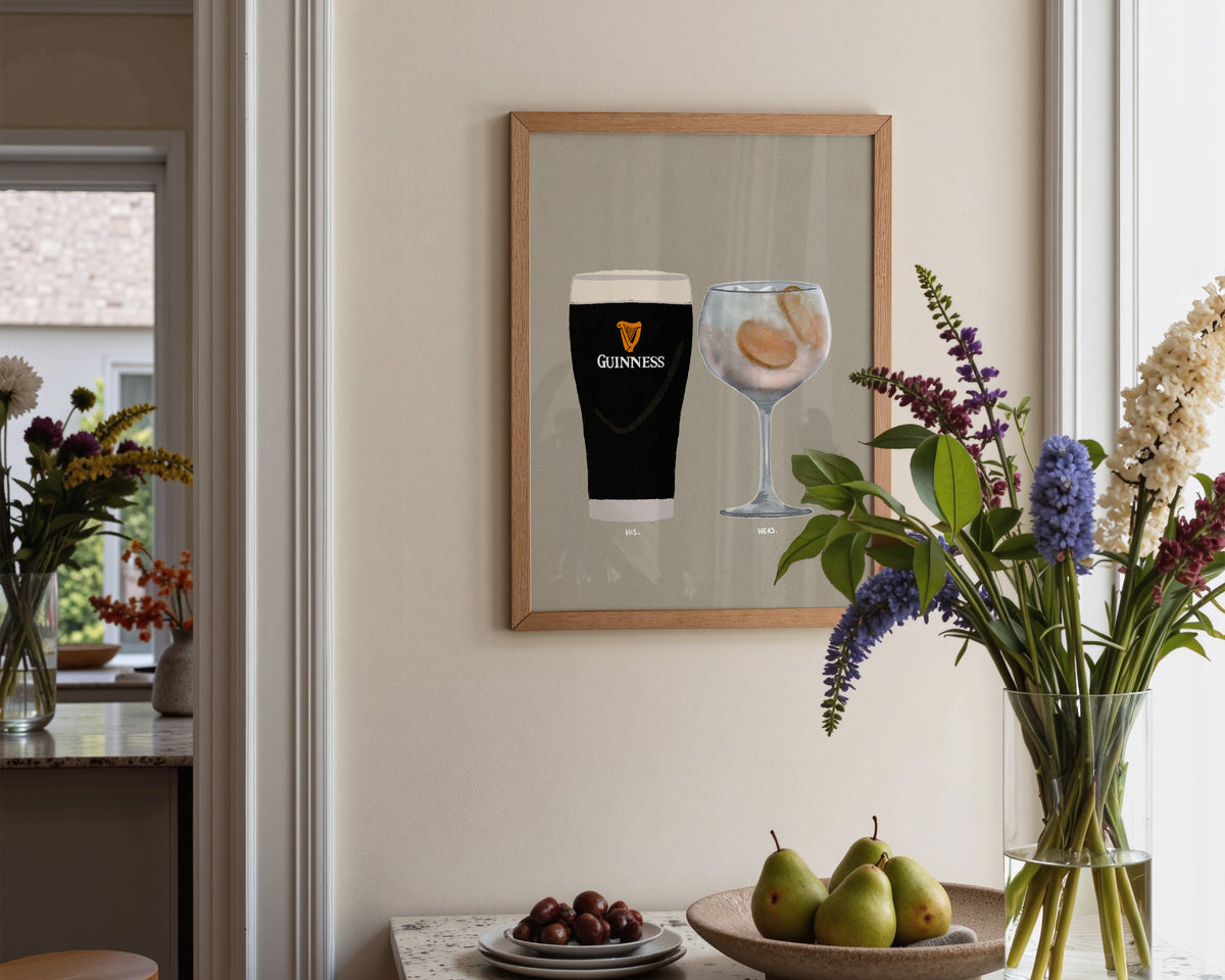Guinness & Orange Gin Print