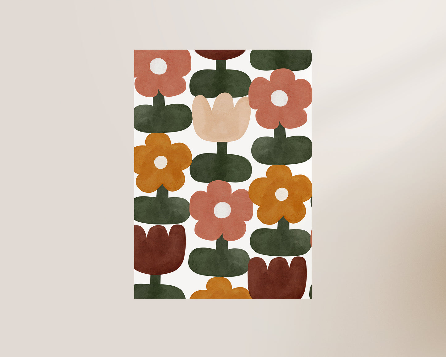 Flower Pattern Nursery Print